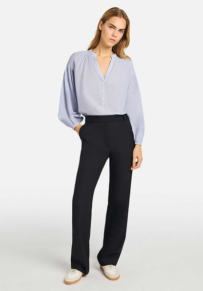 Vanessa Bruno | Striped Cotton Nipoa Blouse - Bohemian Elegance Blanc-Bleu