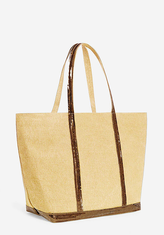 Tote Bag Linen Cabas L Ve31-v40315 Beurre-Frais