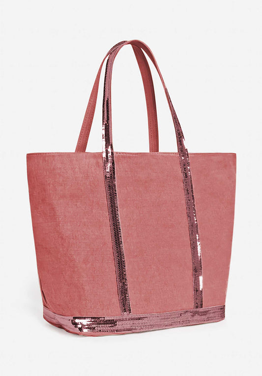 Tote Bag Linen Cabas L Ve31-v40409 Grenat