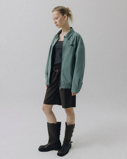 ATELIER EDITION | Wide-Leg Bermuda Shorts - Brown Wool Blend