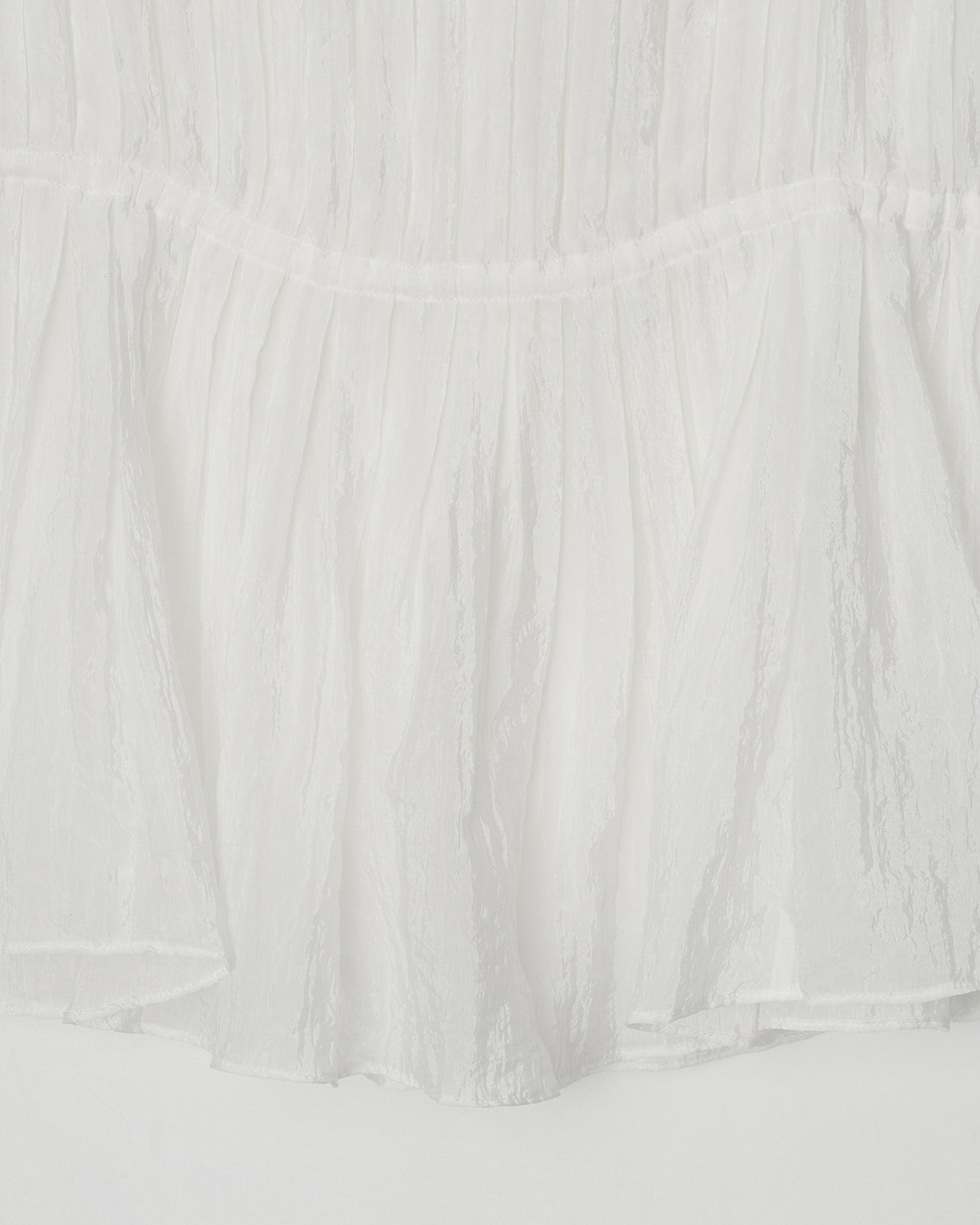 Atelier Edition | Shirring Blouse in White - Sculpted Volume