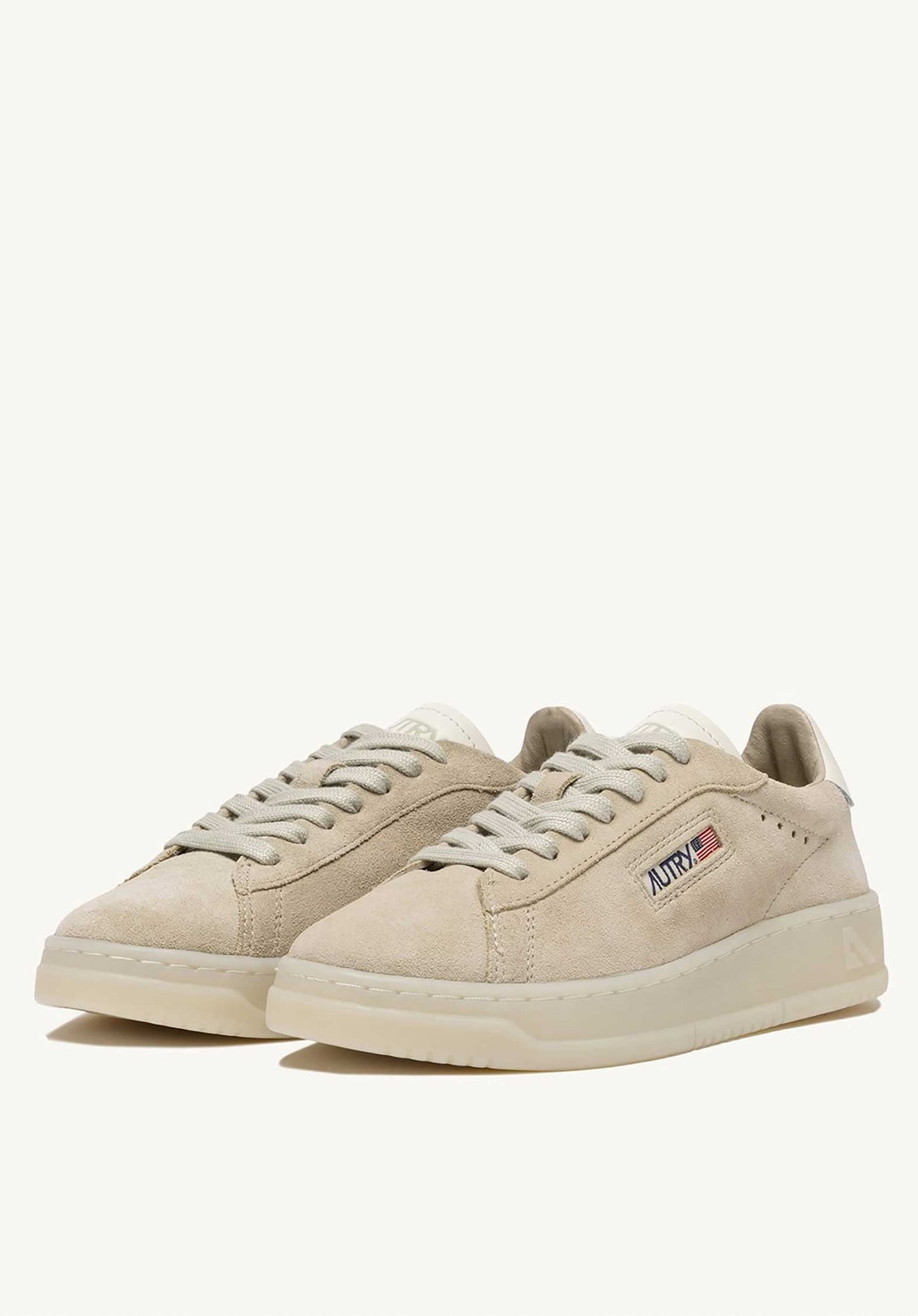 Autry | Dallas Low Sneaker in Suede Papyrus-Marsh