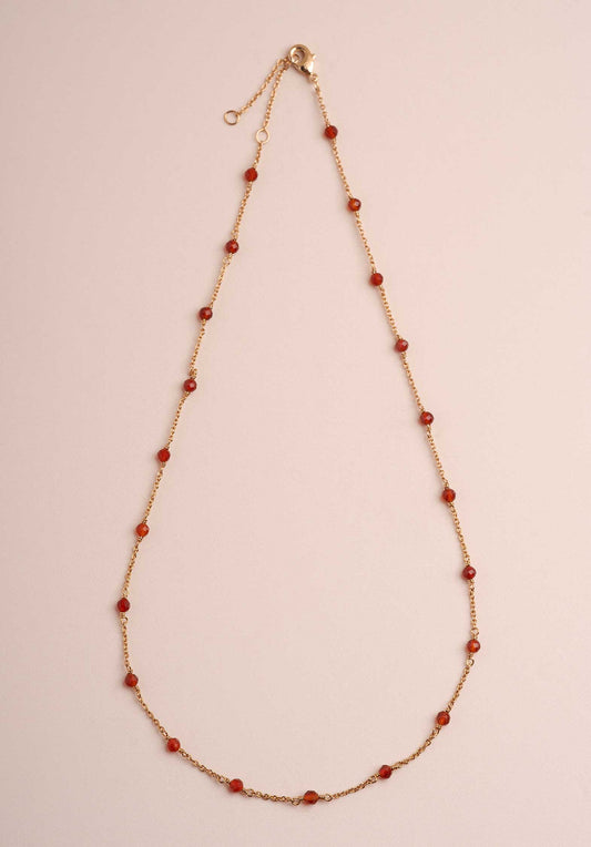Les Cleias | Dilara Stone Pendant Necklace - Red