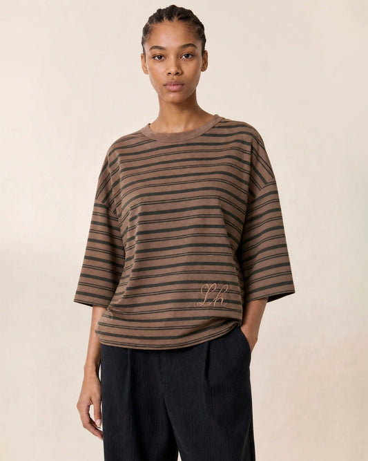 Leon & Harper | Tano Cotton T-Shirt - Stretch Jersey Grey