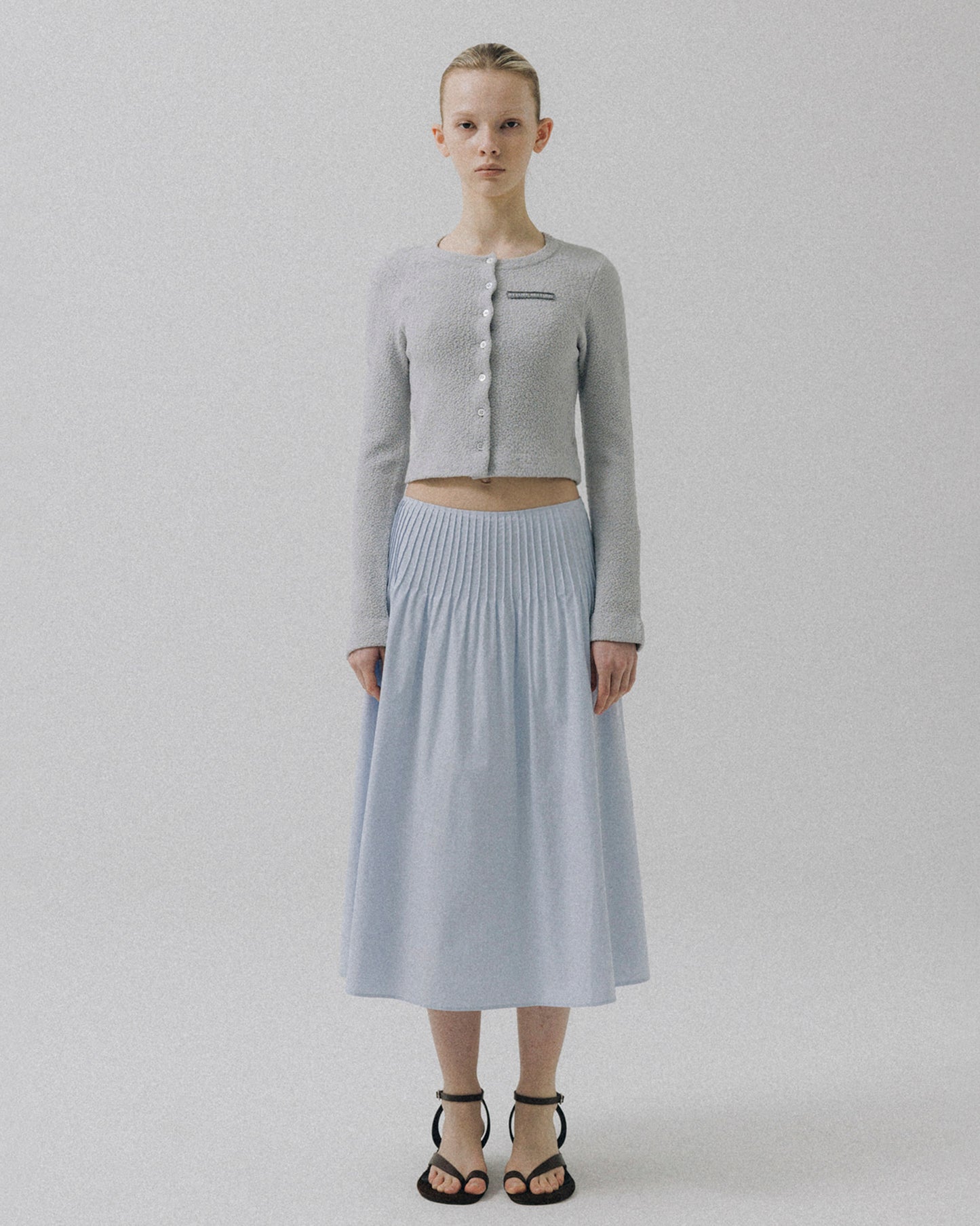 Atelier Edition | Stitch Co Asymmetric Midi Skirt - Light Blue
