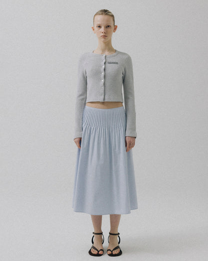 Atelier Edition | Stitch Co Asymmetric Midi Skirt - Light Blue