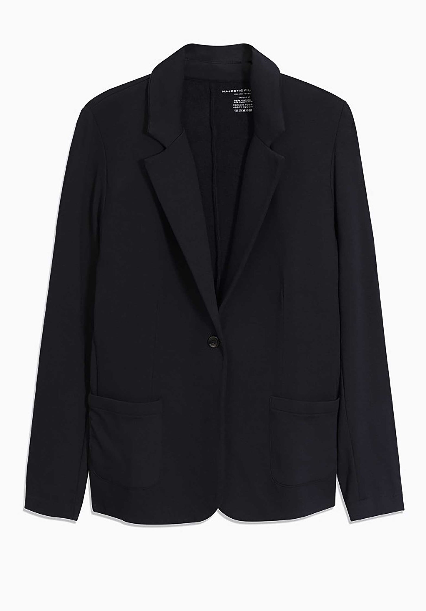 Majestic | Single-Button Jacket - Fluid Tailoring Navy