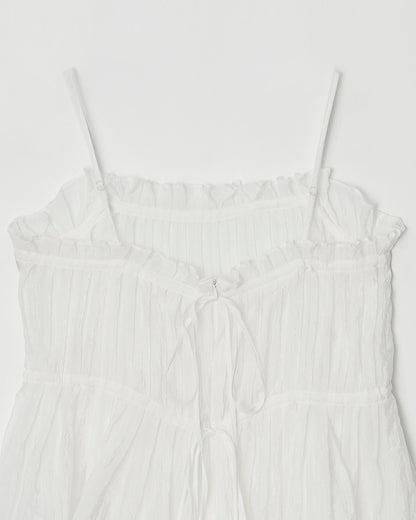 Atelier Edition | Shirring Blouse in White - Sculpted Volume