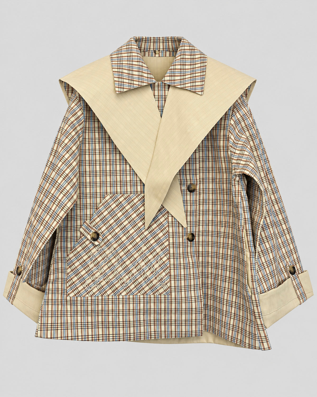 666 JERRY RE CROP TRENCH-GINGER CHECK_1 copy.JPG