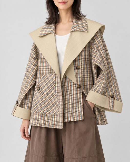 666 JERRY RE CROP TRENCH-GINGER CHECK_2 copy.JPG