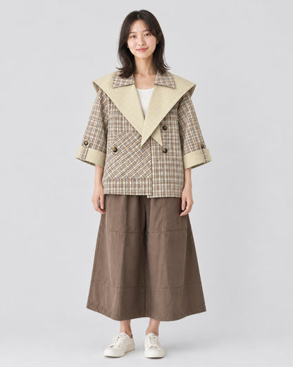 666 JERRY RE CROP TRENCH-GINGER CHECK_3 copy.JPG