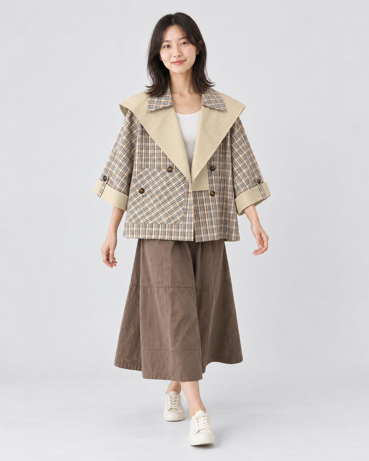 666 JERRY RE CROP TRENCH-GINGER CHECK_4 copy.JPG