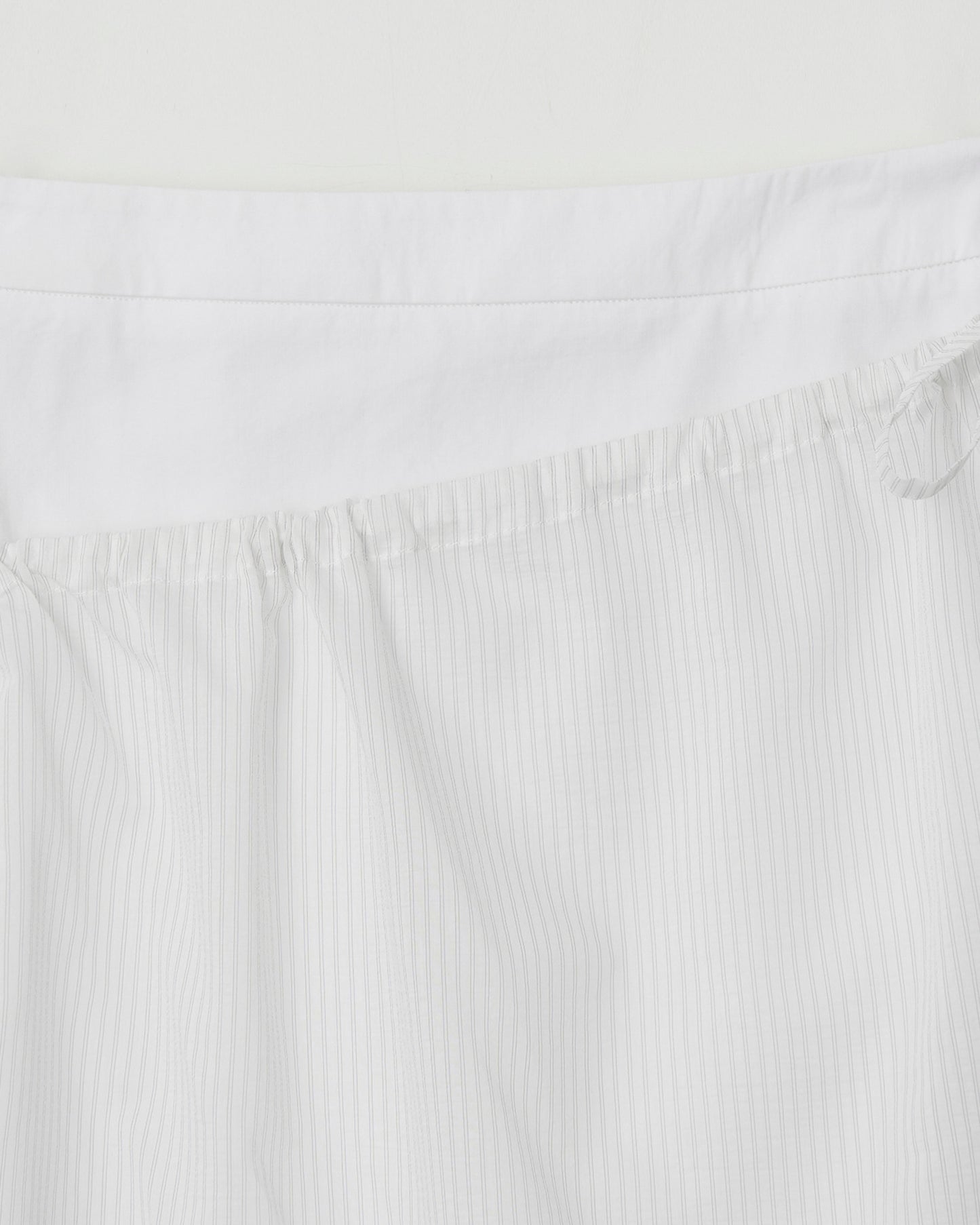 Atelier Edition | Layer Stripe Column Skirt - White