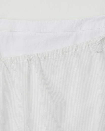 Atelier Edition | Layer Stripe Column Skirt - White