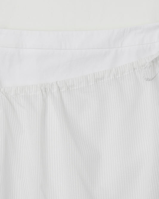 Skirt Layer Stripe Skt White