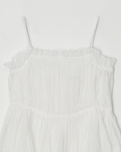 Atelier Edition | Shirring Blouse in White - Sculpted Volume