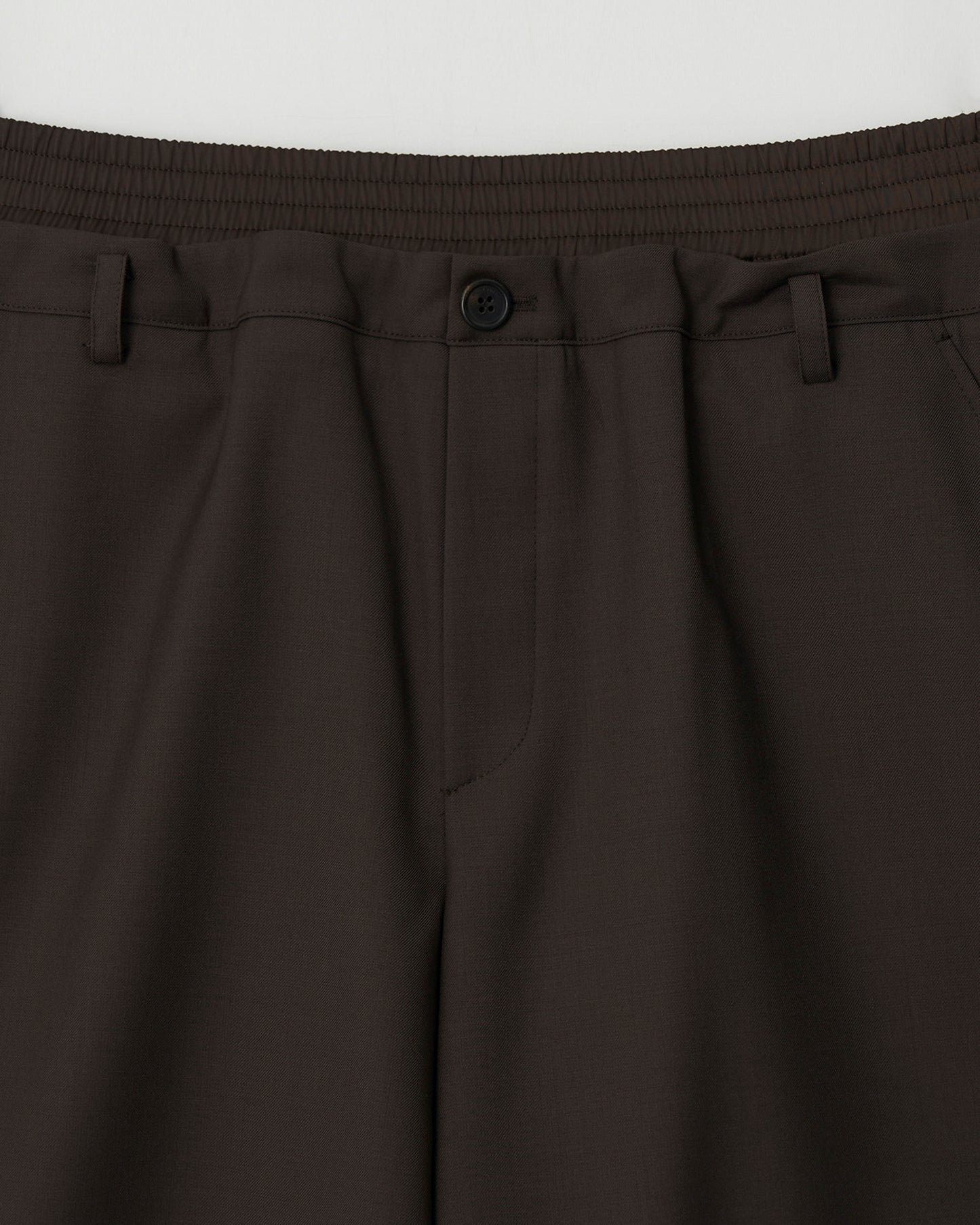 ATELIER EDITION | Wide-Leg Bermuda Shorts - Brown Wool Blend
