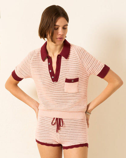 Sweatshirt Lessi Blush Croc Pink