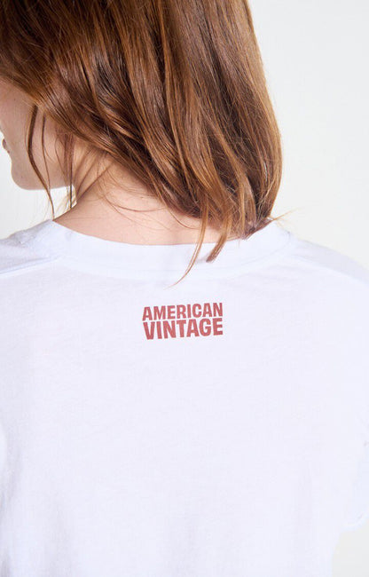 Women T-Shirt 100 Percent Cotton Jersey Knit Breathable - White Blanc