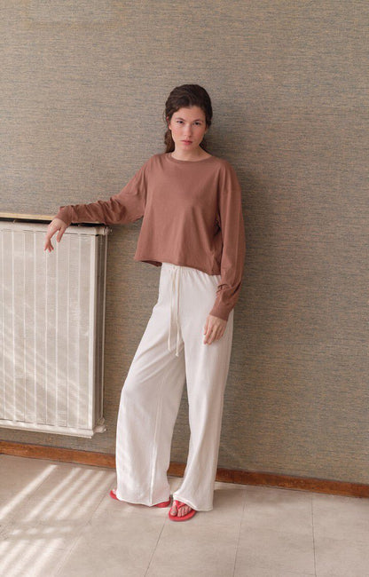 American Vintage | Chocolate Relaxed Cotton Sweatshirt