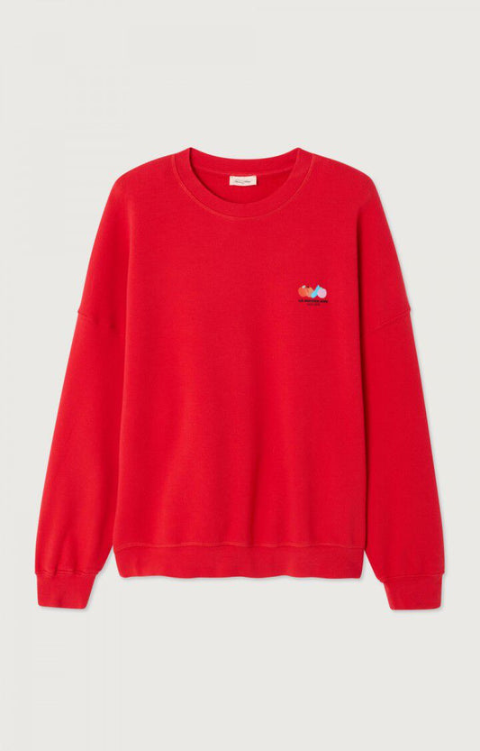 Women Sweatshirt Stretch Lightweight Fleece - Tomate