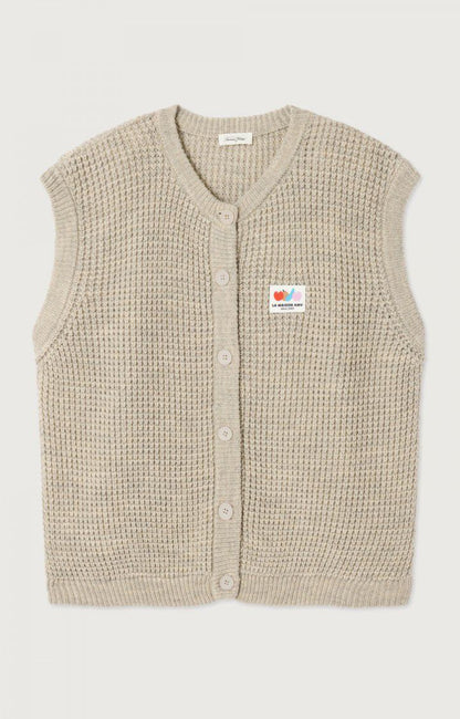 American Vintage | Crashway Knit Vest - Round Neck Button Front