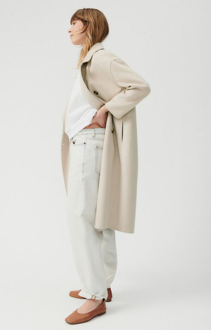 American Vintage | Dadoulove Double-Breasted Coat - Greige