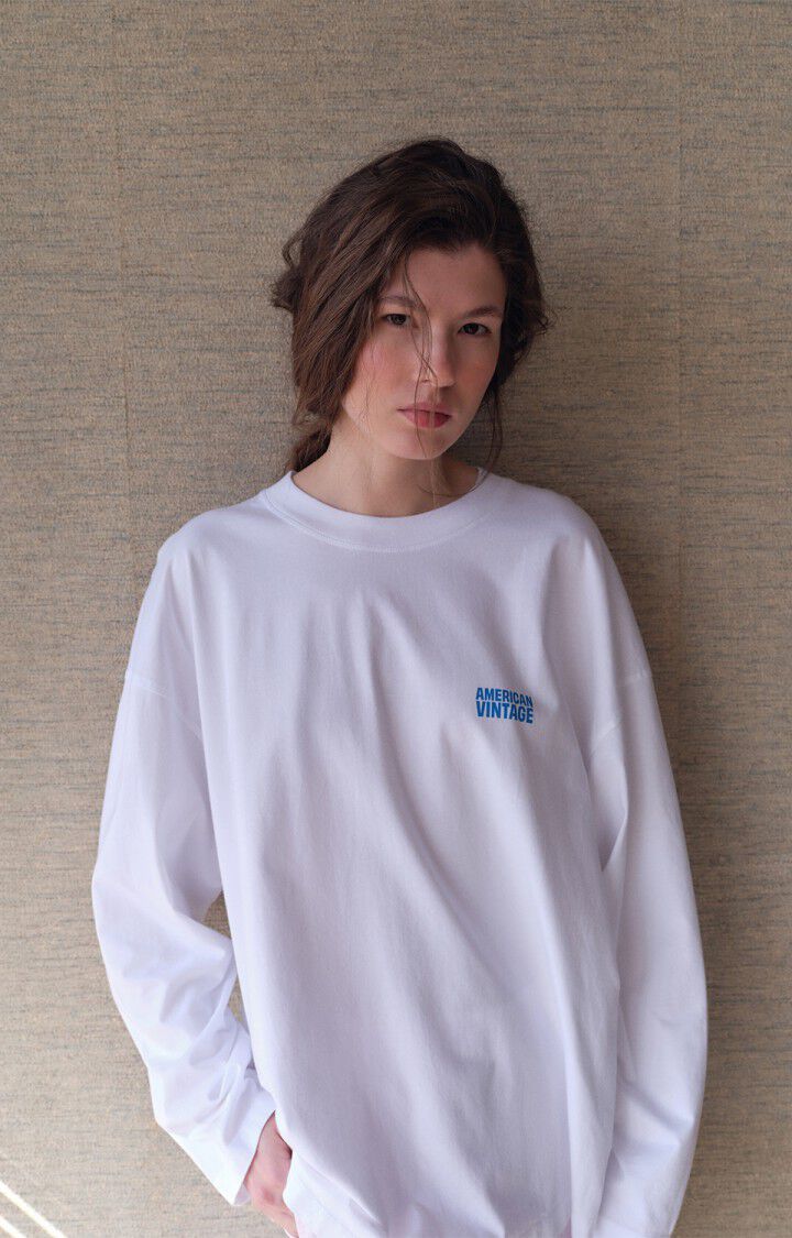 American Vintage | Brushed Cotton Sweatshirt - Loose Fit White