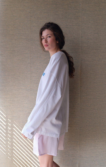 American Vintage | Brushed Cotton Sweatshirt - Loose Fit White