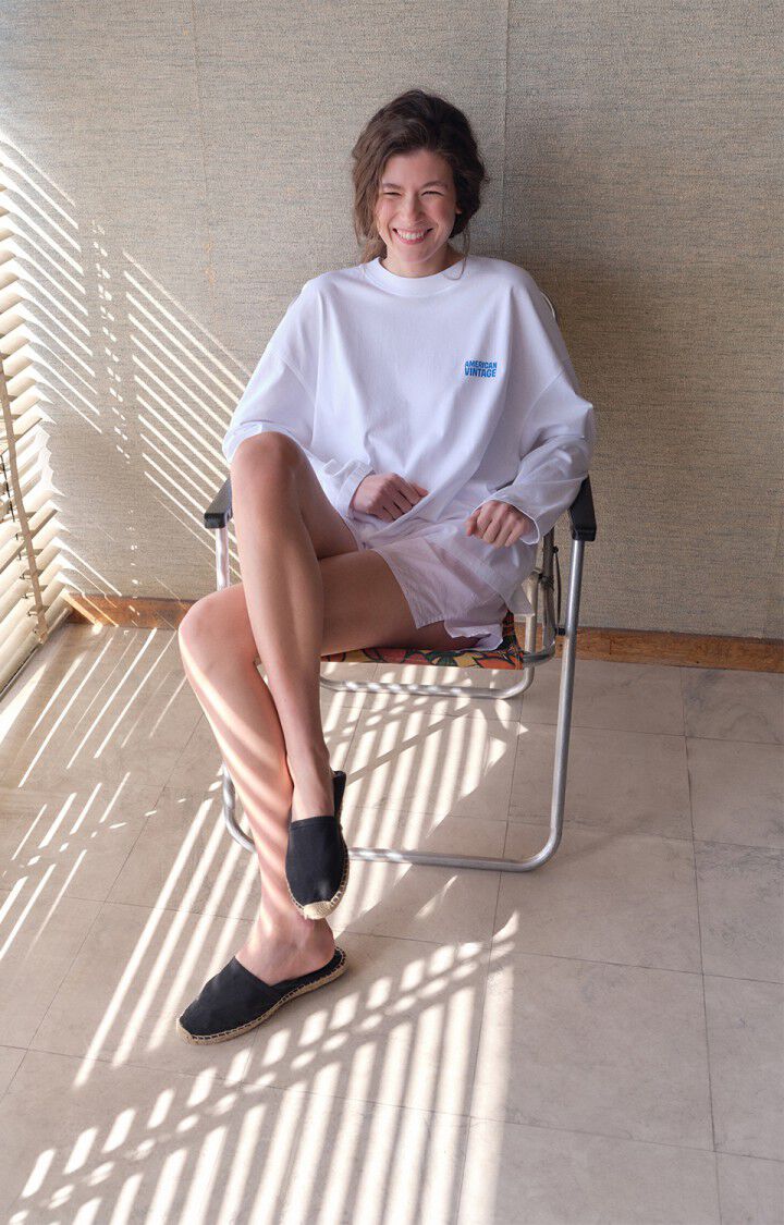 American Vintage | Brushed Cotton Sweatshirt - Loose Fit White