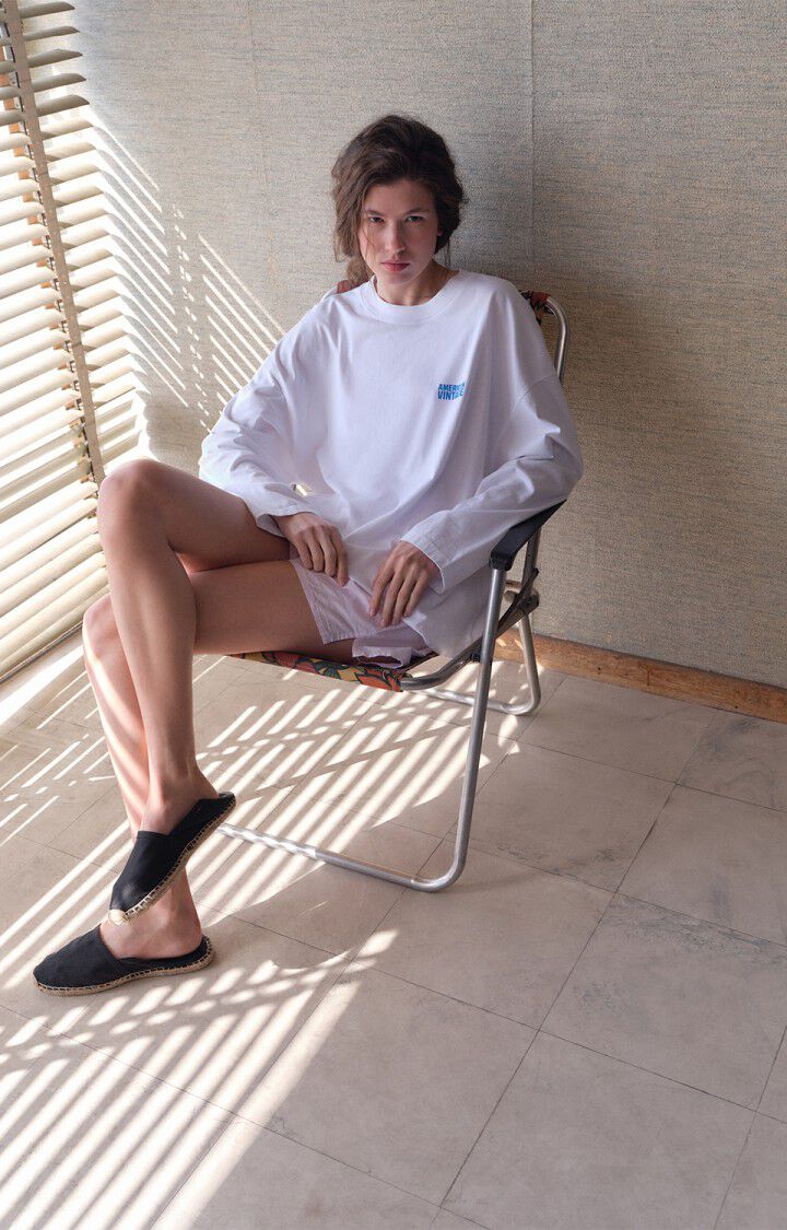 American Vintage | Brushed Cotton Sweatshirt - Loose Fit White