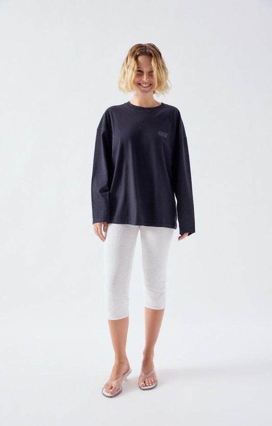 American Vintage | Brushed Cotton Sweatshirt - Loose Fit Black