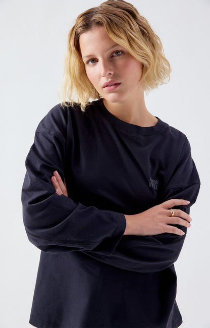 American Vintage | Brushed Cotton Sweatshirt - Loose Fit Black