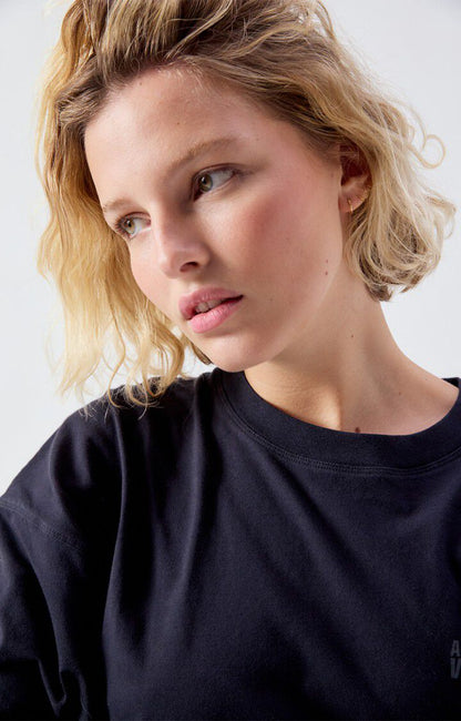 American Vintage | Brushed Cotton Sweatshirt - Loose Fit Black