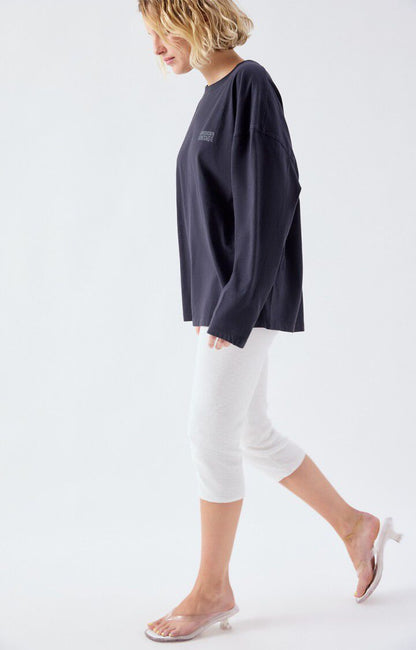 American Vintage | Brushed Cotton Sweatshirt - Loose Fit Black