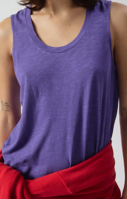 American Vintage | U-Neck Straight Tank Top - Dusty Blue