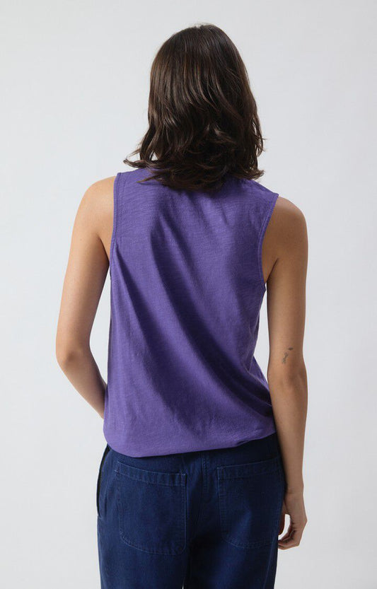 Women's Tank Top 100% Cotton Poplin, Lightweight - Mint Leaf Vanille-Vinta