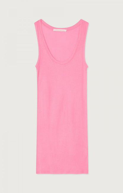 American Vintage | Tailored Cotton Tank - Fluorescent Pink