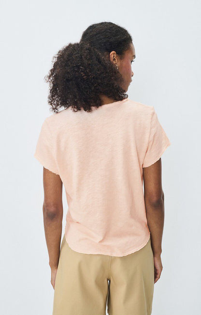 American Vintage | Straight Cotton Jersey T-Shirt - Biscuit-Vintage