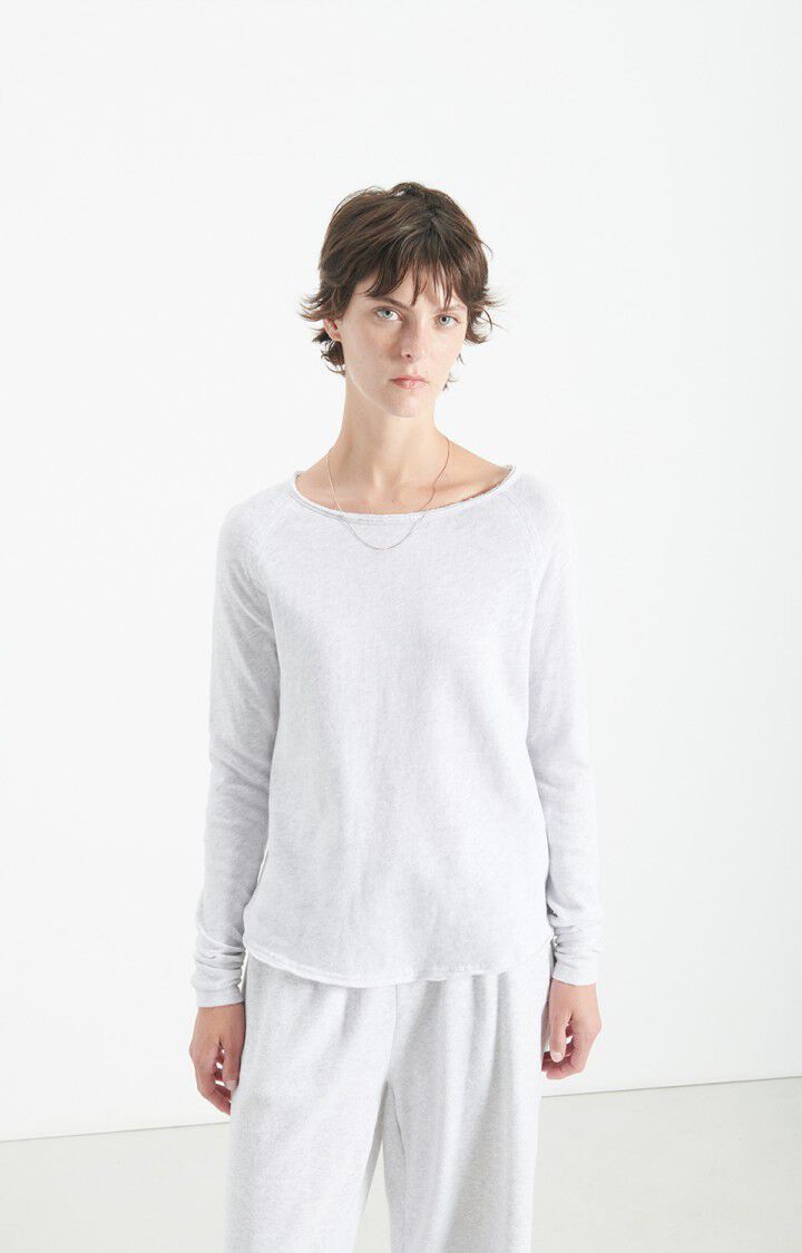 American Vintage | Boat Neck Long Sleeve T-Shirt - Soft Cotton Arctique-Chi