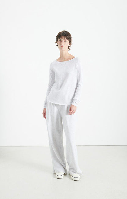 American Vintage | Boat Neck Long Sleeve T-Shirt - Soft Cotton Arctique-Chi