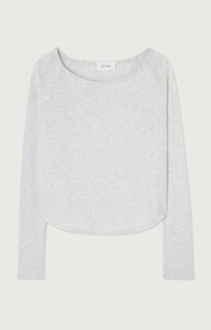 American Vintage | Boat Neck Long Sleeve T-Shirt - Soft Cotton Arctique-Chi