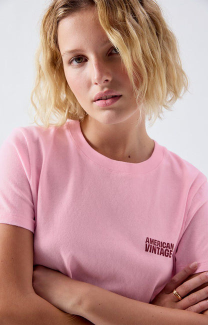 American Vintage | Yko02c Bonbon Cotton T-Shirt - Sporty Essential