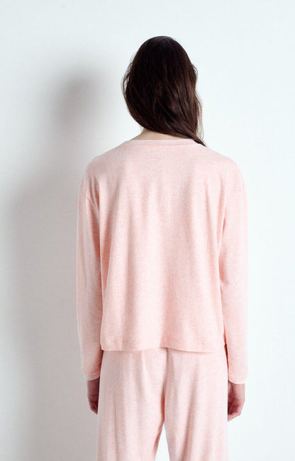 American Vintage | Oversized Boat Neck T-Shirt - Peach Skin Cotton