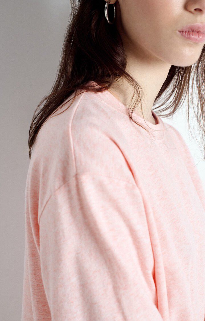 American Vintage | Oversized Boat Neck T-Shirt - Peach Skin Cotton