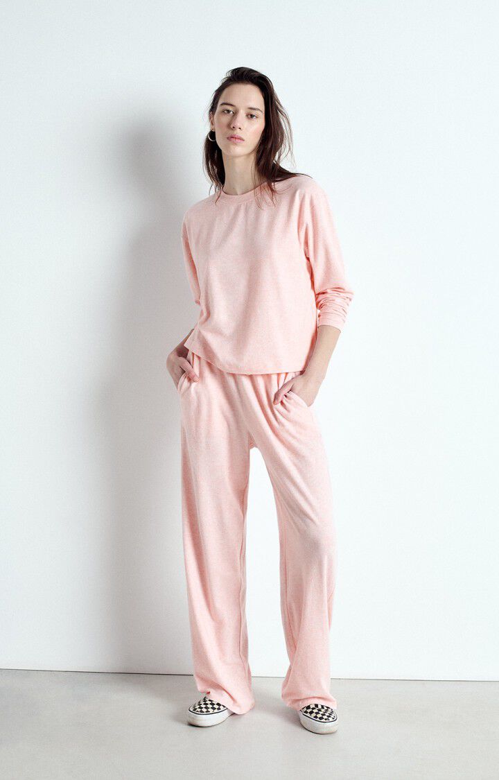 American Vintage | Oversized Boat Neck T-Shirt - Peach Skin Cotton
