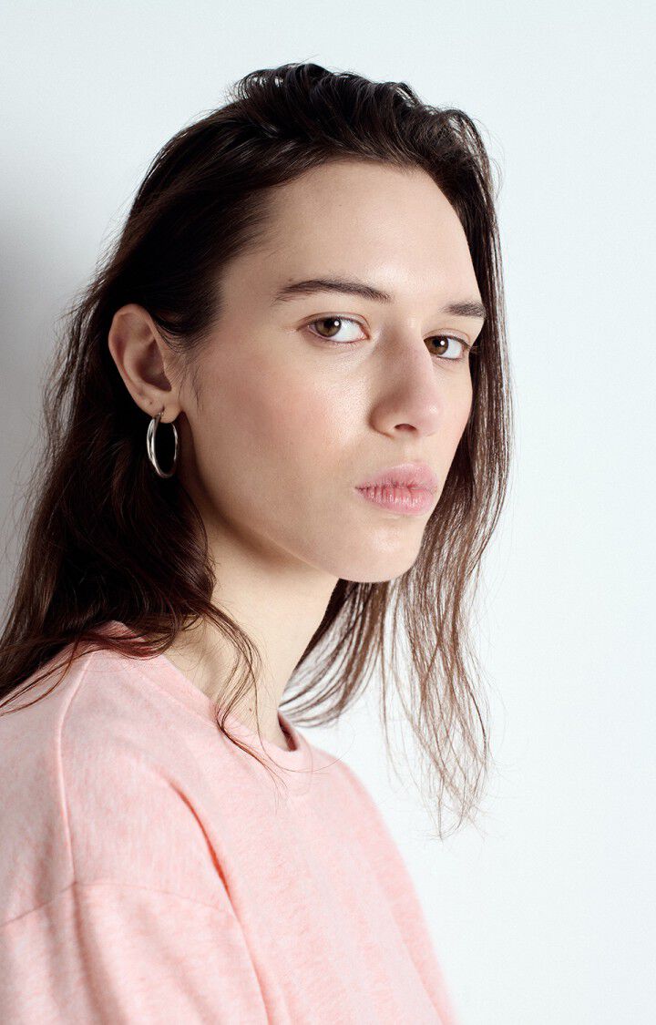 American Vintage | Oversized Boat Neck T-Shirt - Peach Skin Cotton