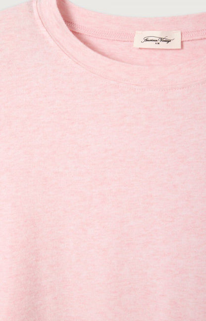 American Vintage | Oversized Boat Neck T-Shirt - Peach Skin Cotton