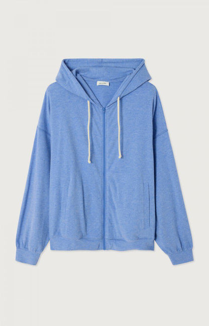 American Vintage | Unisex Zipped Jacket - Blue Peachskin