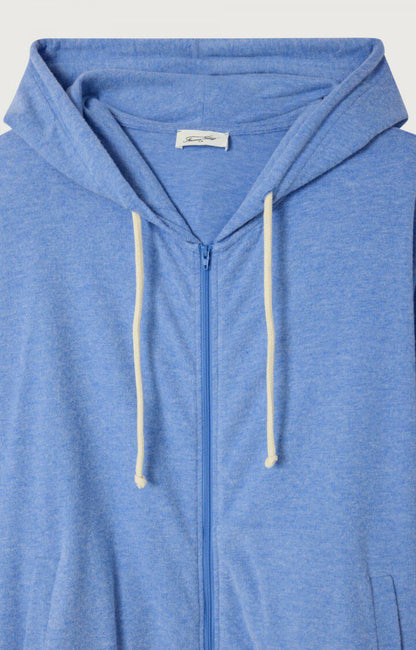 American Vintage | Unisex Zipped Jacket - Blue Peachskin
